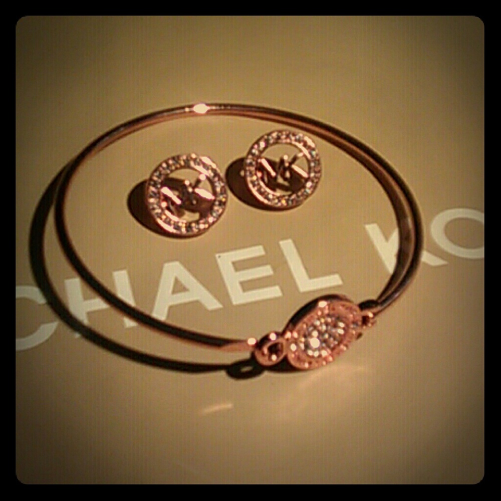 Michael Kors Rose Gold Crystal Set